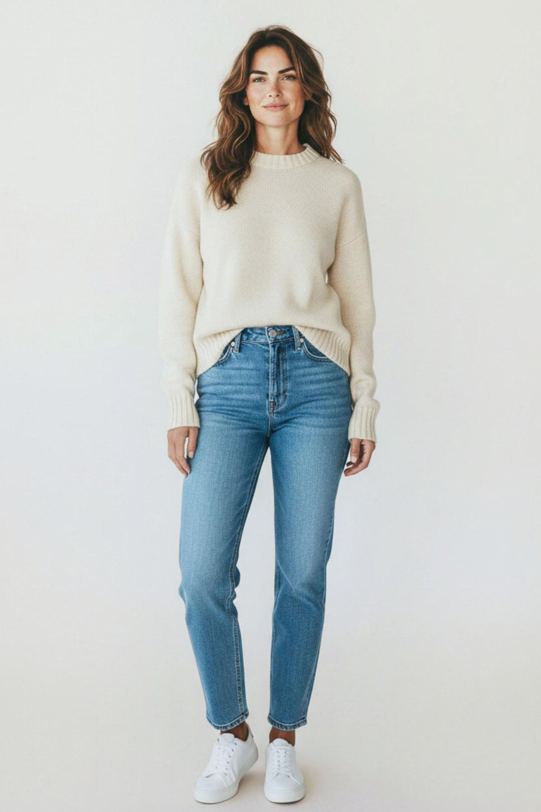 Round Neck Fisherman Jumper