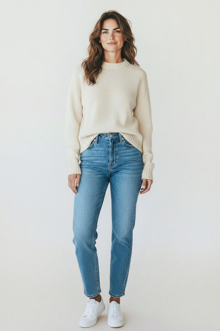 Round Neck Fisherman Jumper