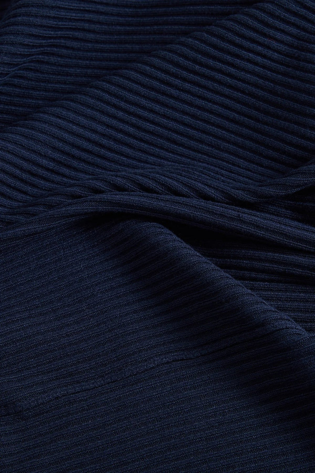 Navy Ribbed Open Front Cardigan