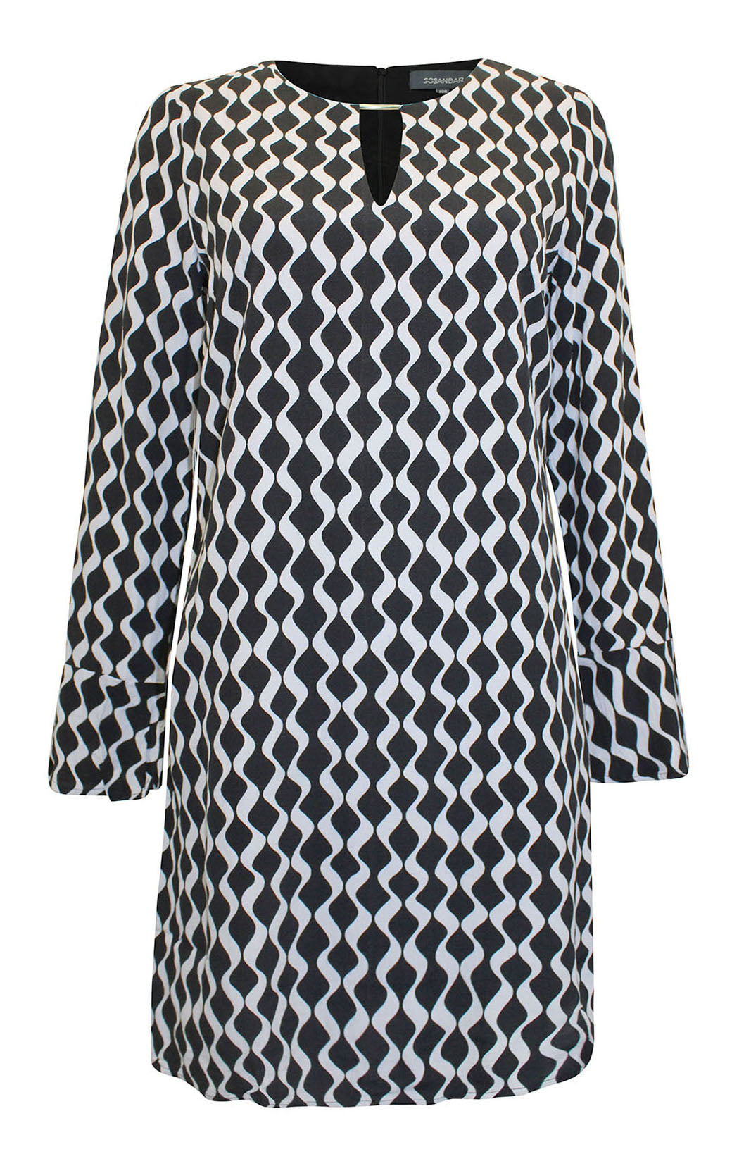 Geometric Knee Length Shift Dress