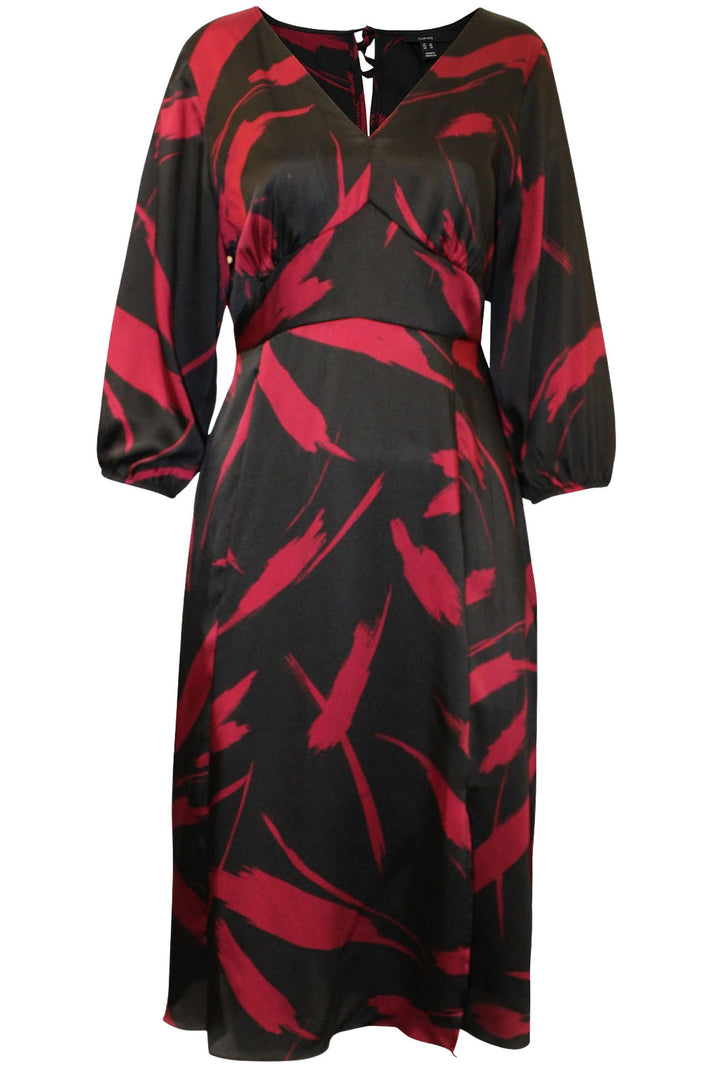 Blouson Sleeve Floral Midi Dress