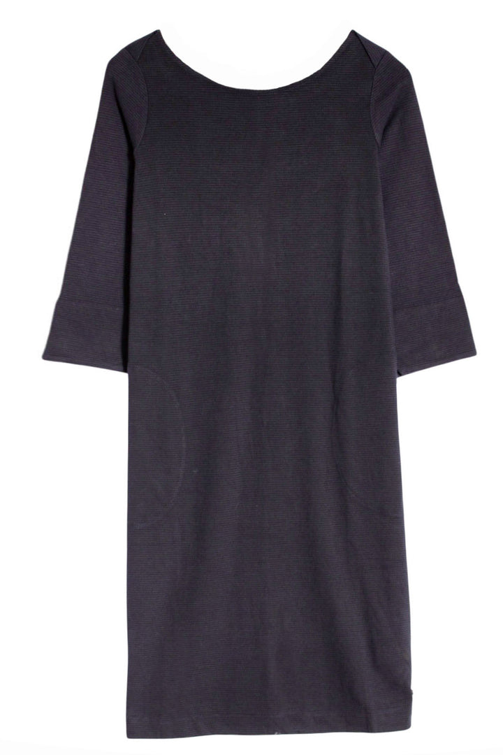Navy Ribbed Tunic Dress