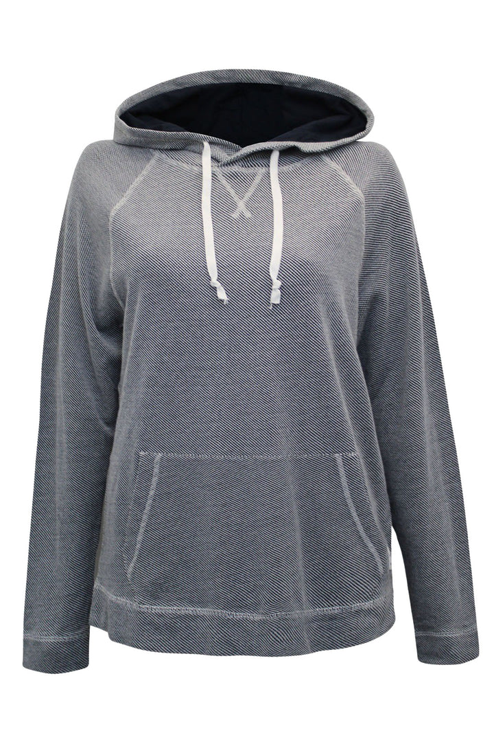 Textured Pocket Front Lightweight Hoodie