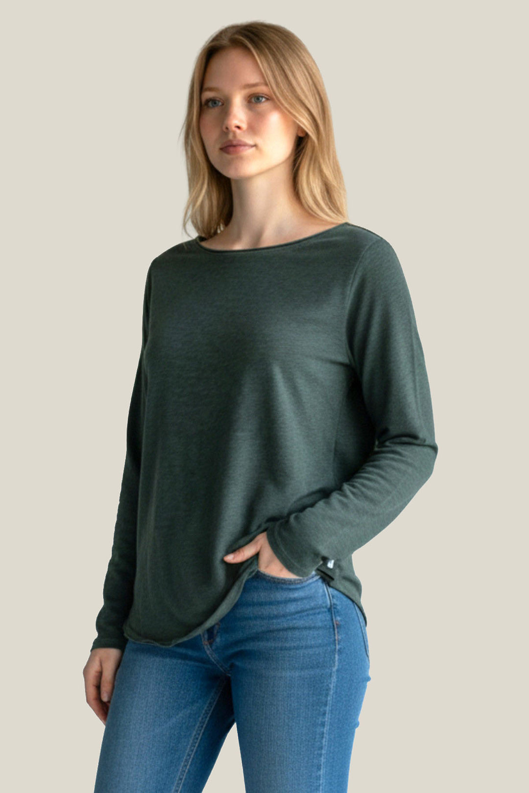 Cotton Jersey Long Sleeve Top