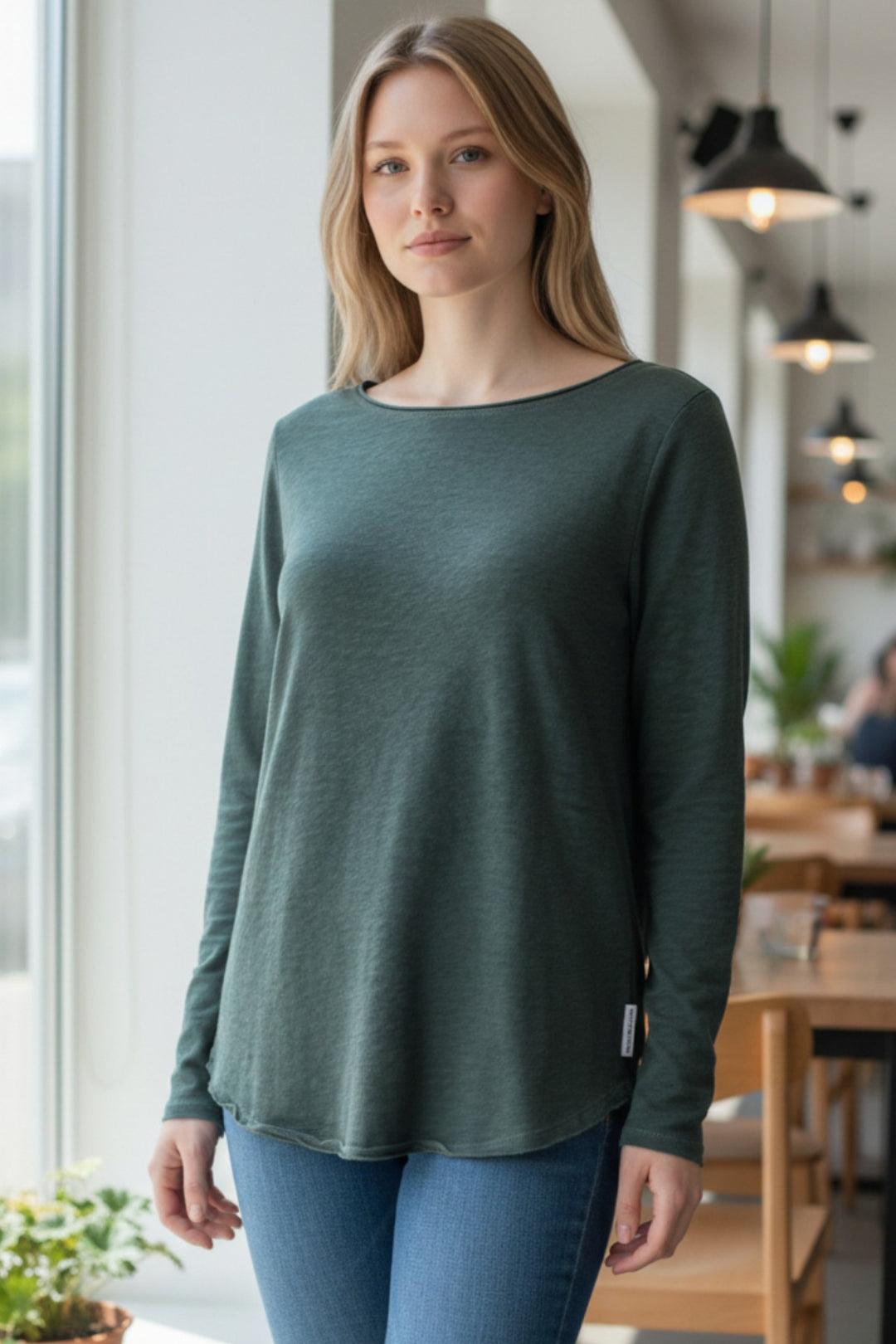 Cotton Jersey Long Sleeve Top