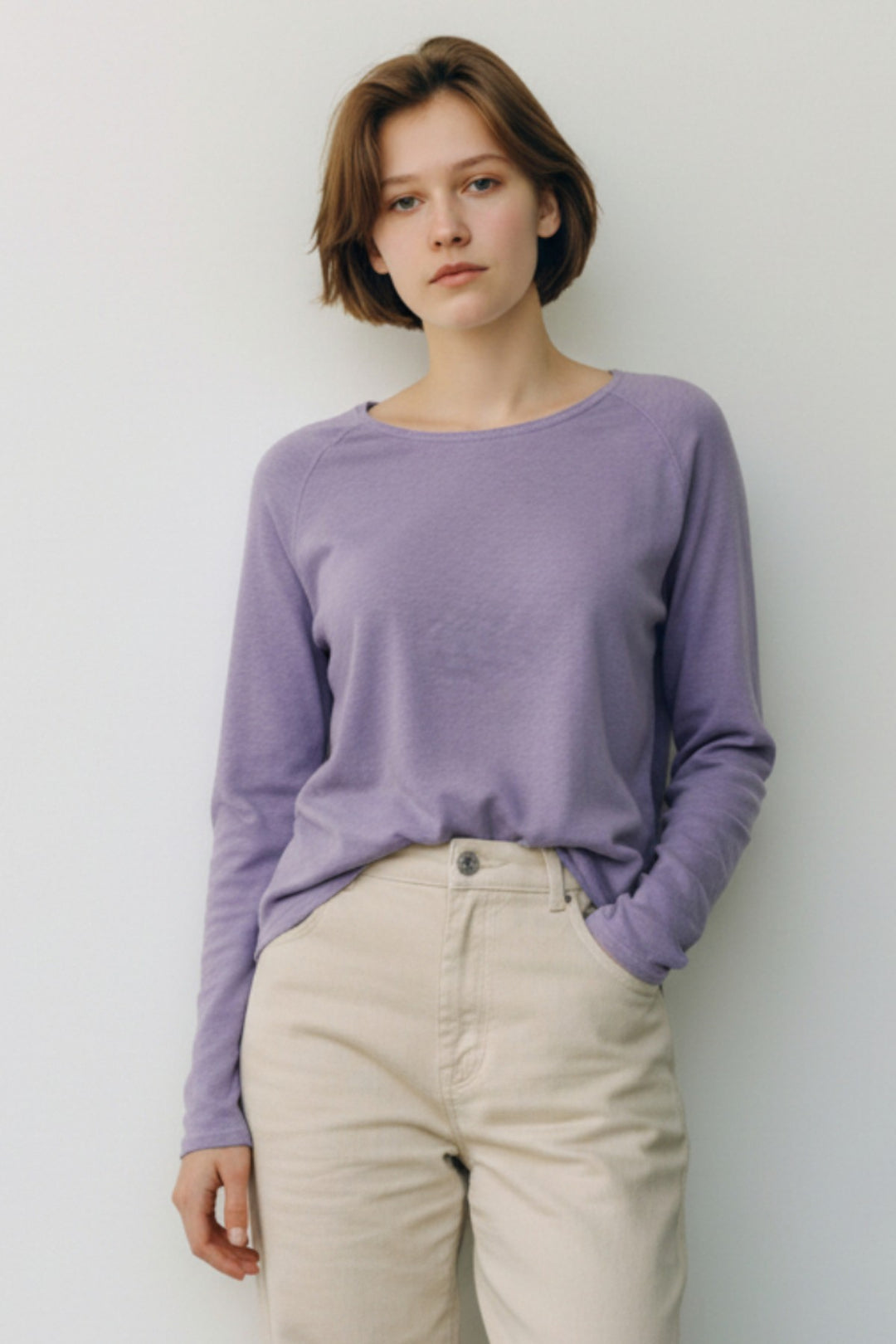 Cotton Jersey Long Sleeve Top