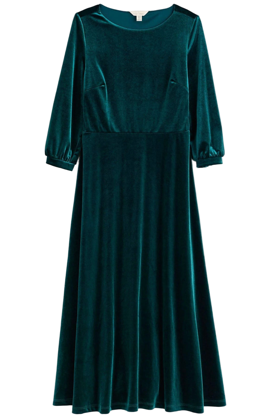Green Velvet Fit & Flare Midi Dress