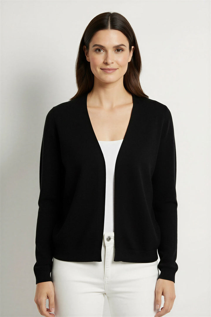 Herringbone Edge Open Cardigan