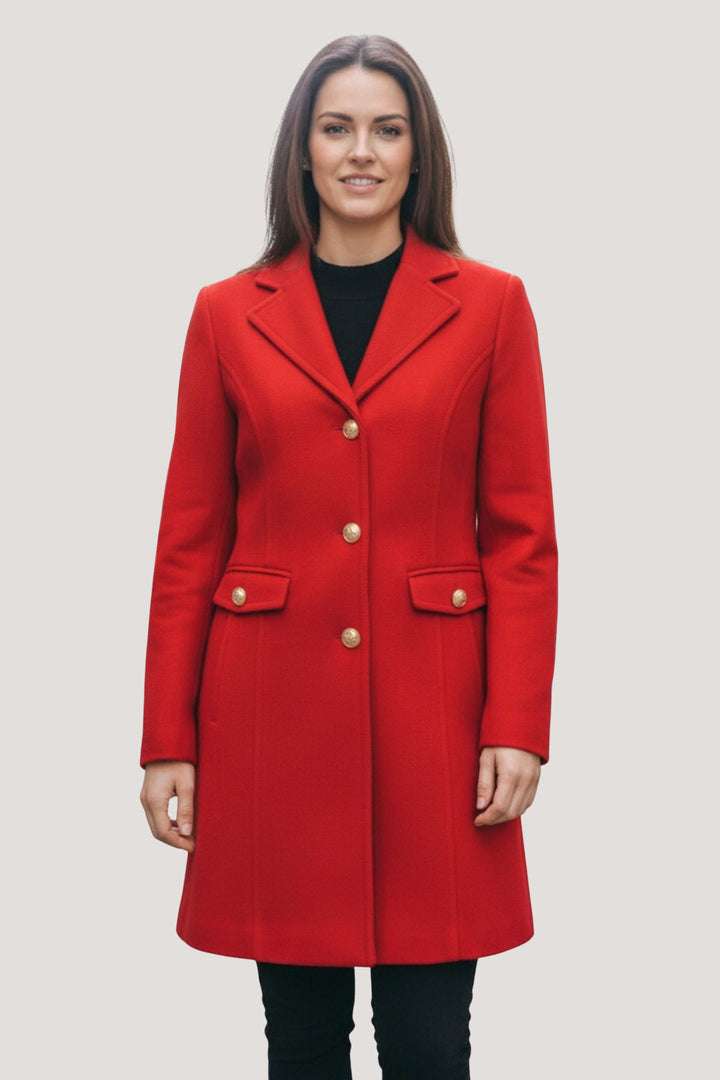 Red Longline Blazer Coat-Secret Label