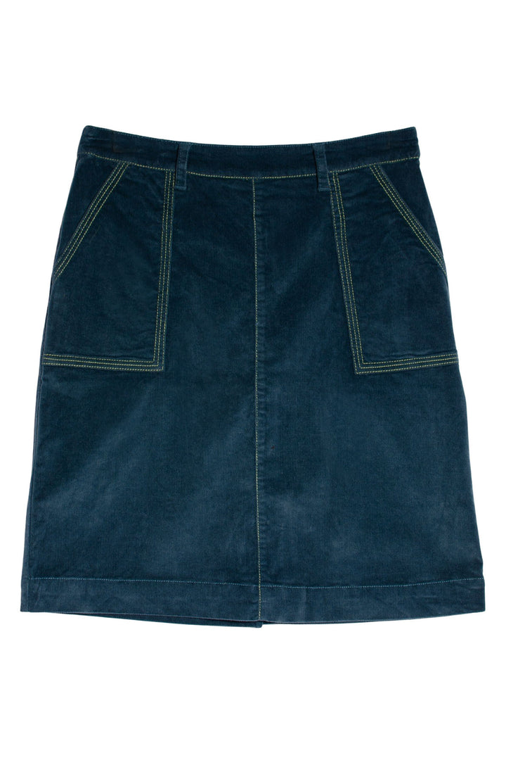 Velvet Patch Pocket Short Skirt-Secret Label