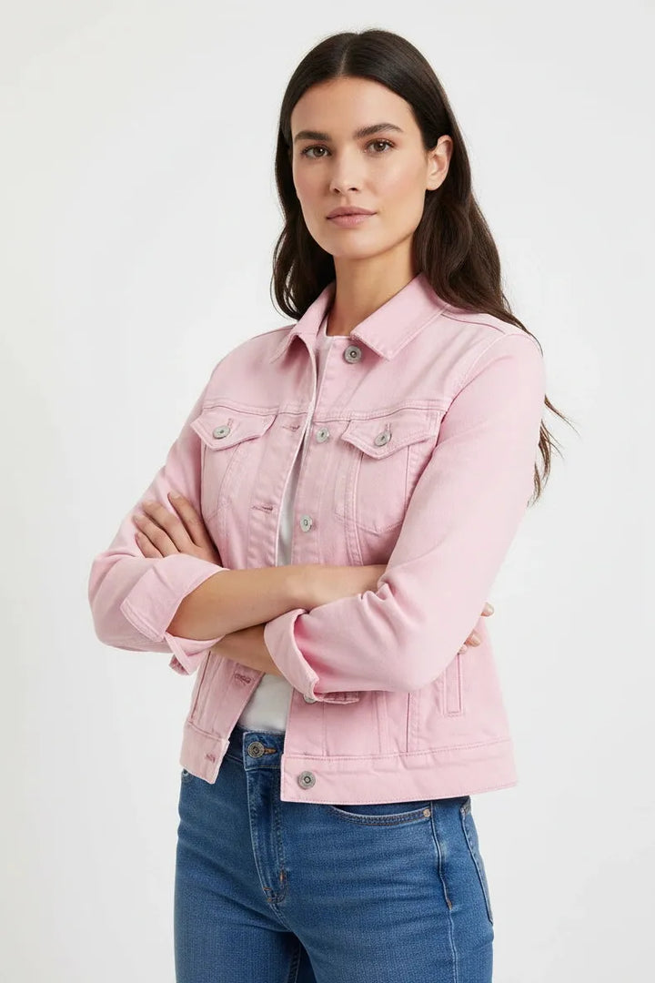 Coloured Boxy Denim Jacket