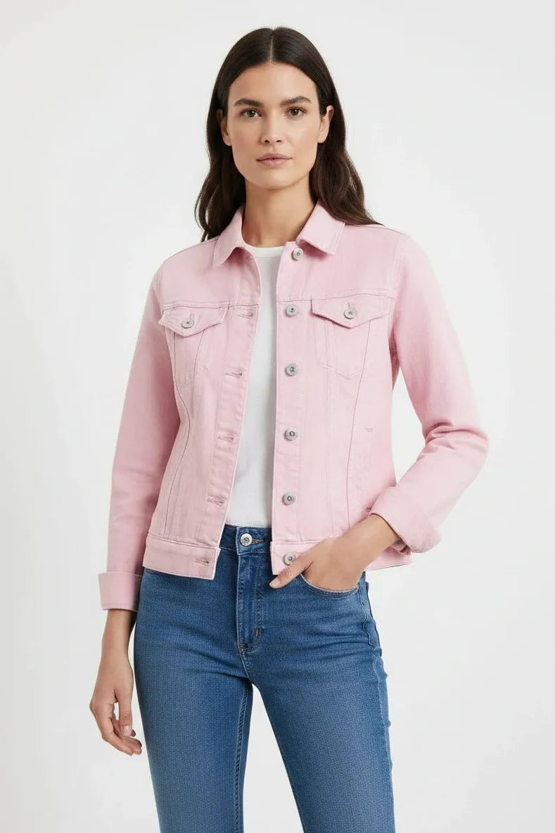 Coloured Boxy Denim Jacket