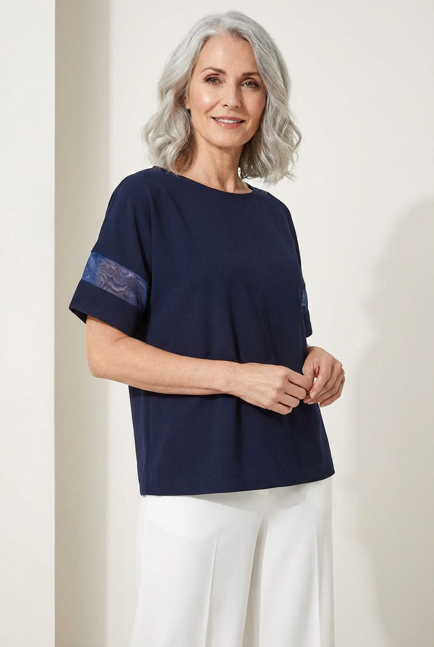 Round Neck Kimono Top