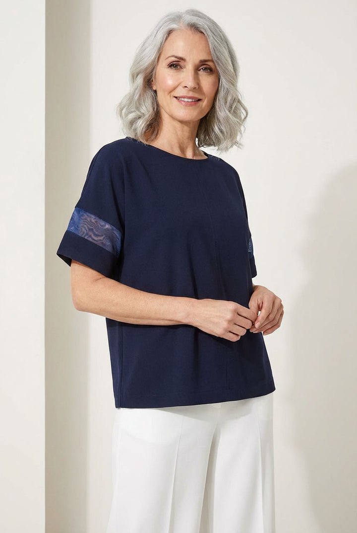 Round Neck Kimono Top