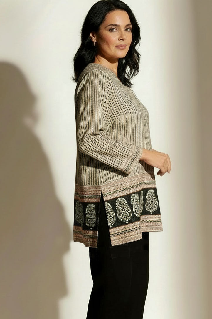 Paisley Boho Print Tunic Top