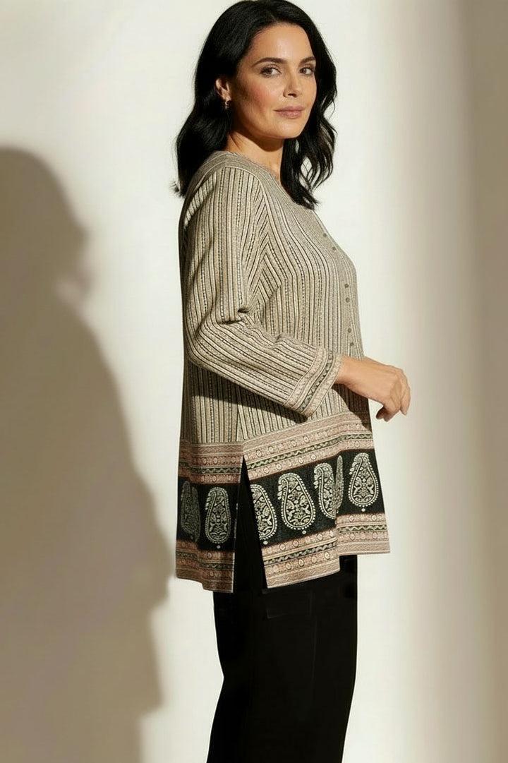 Paisley Boho Print Tunic Top