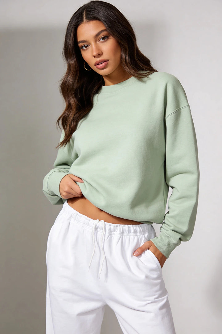 White Elasticated Cuff Hem Joggers