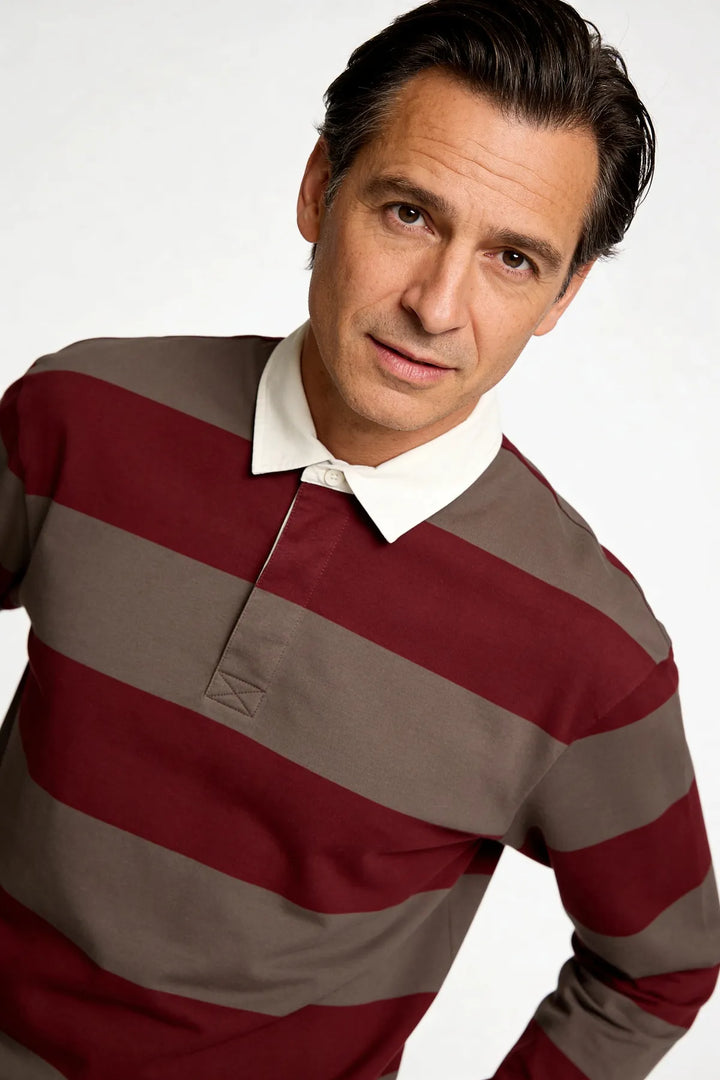 Striped Long Sleeve Rugby Shirt