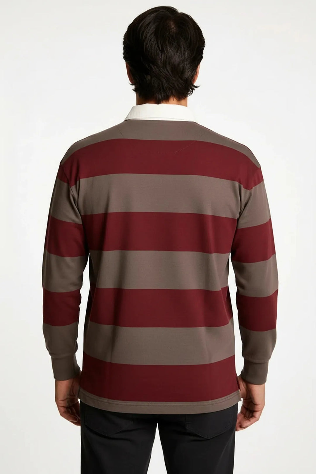 Striped Long Sleeve Rugby Shirt