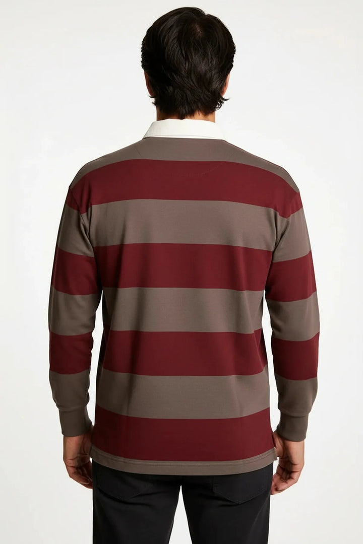 Striped Long Sleeve Rugby Shirt