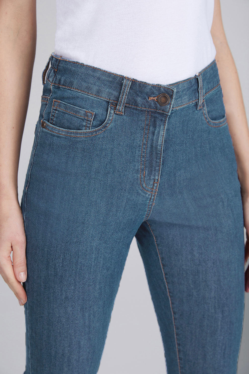 Elasticated Side Waist Stretch Jeans