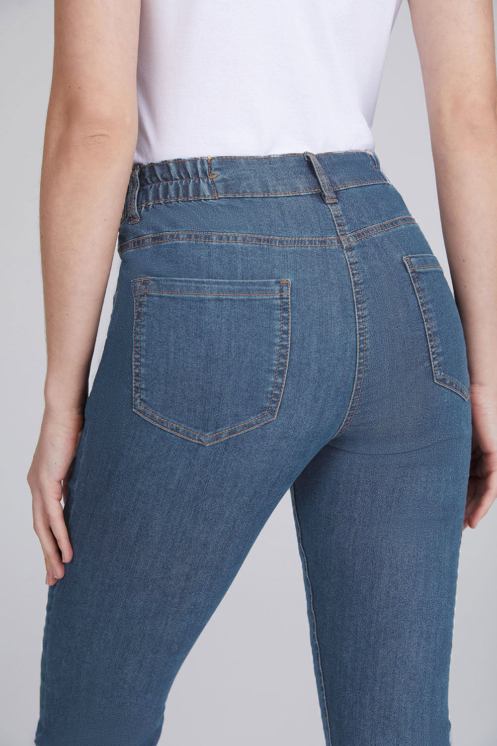 Elasticated Side Waist Stretch Jeans