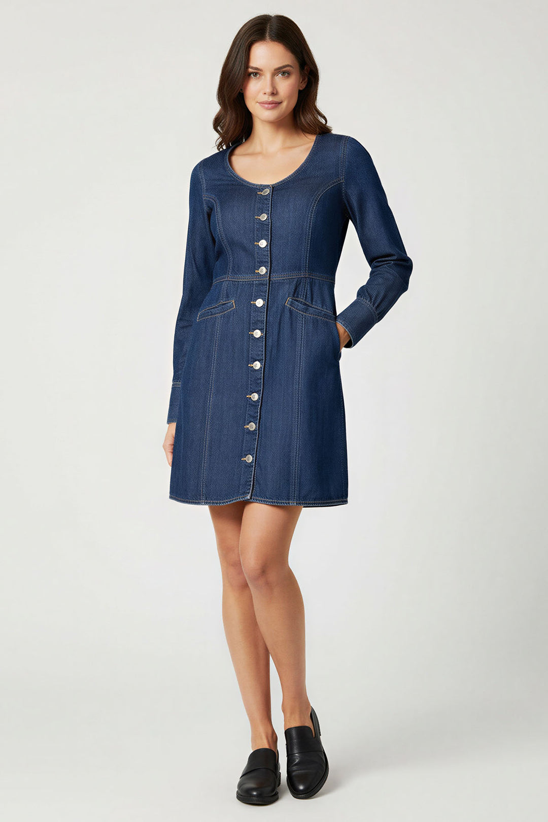 Long Sleeve Denim Mini Dress Secret Label Long Sleeve Denim Mini Dress Secret Label