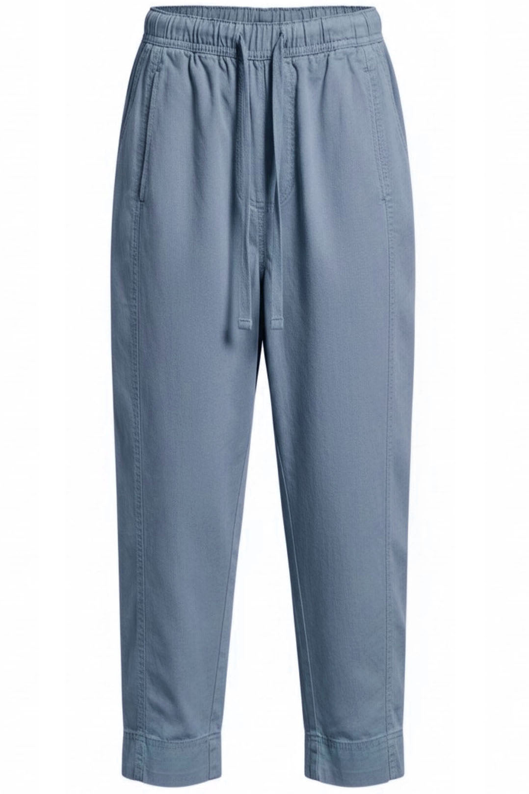 Tencel Crop Trousers Elasticated Waist