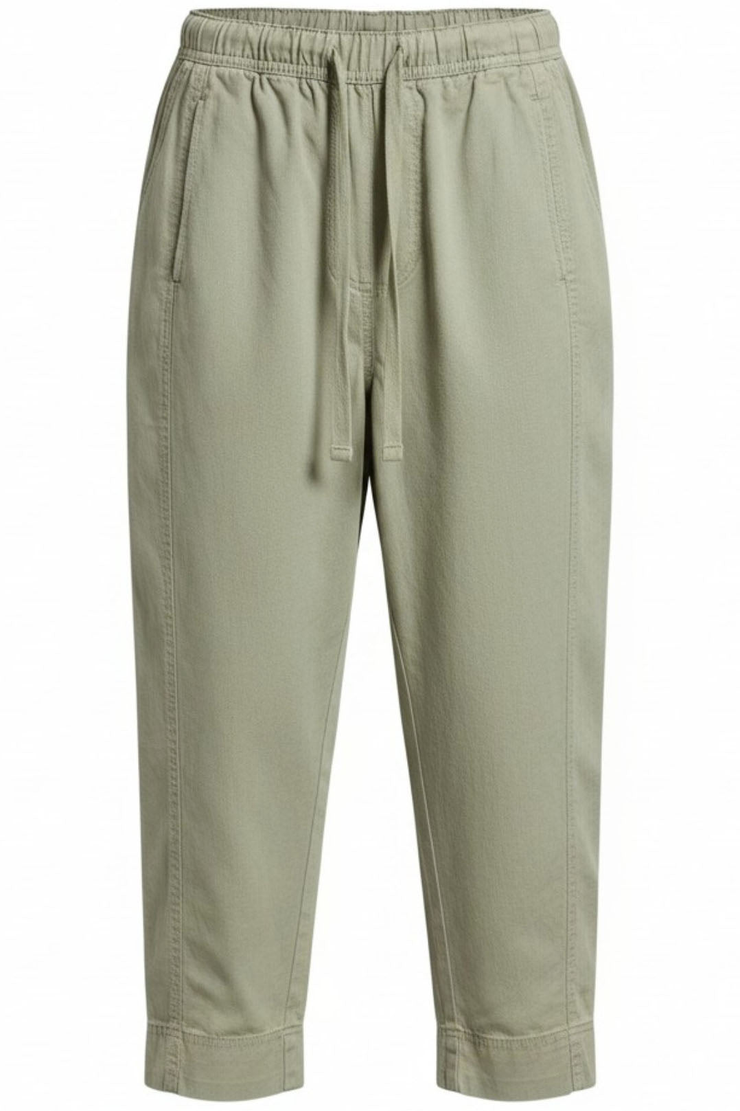 Tencel Crop Trousers Elasticated Waist