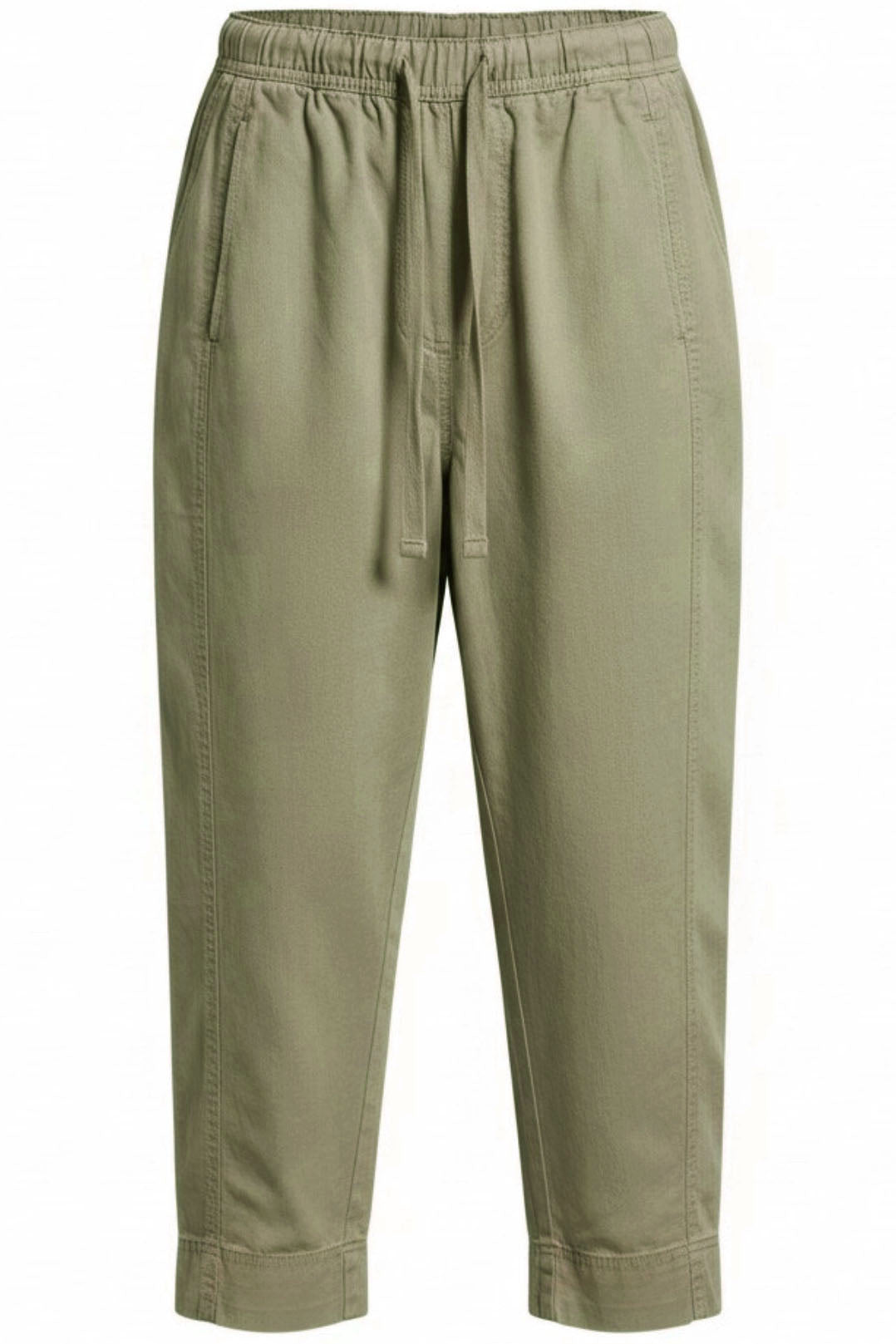 Tencel Crop Trousers Elasticated Waist