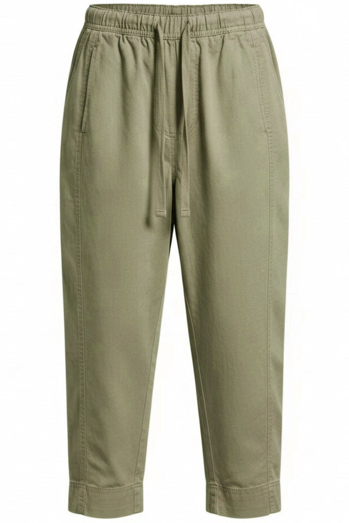 Tencel Crop Trousers Elasticated Waist