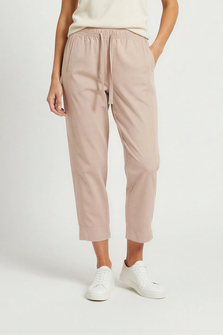 Tencel Crop Trousers Elasticated Waist