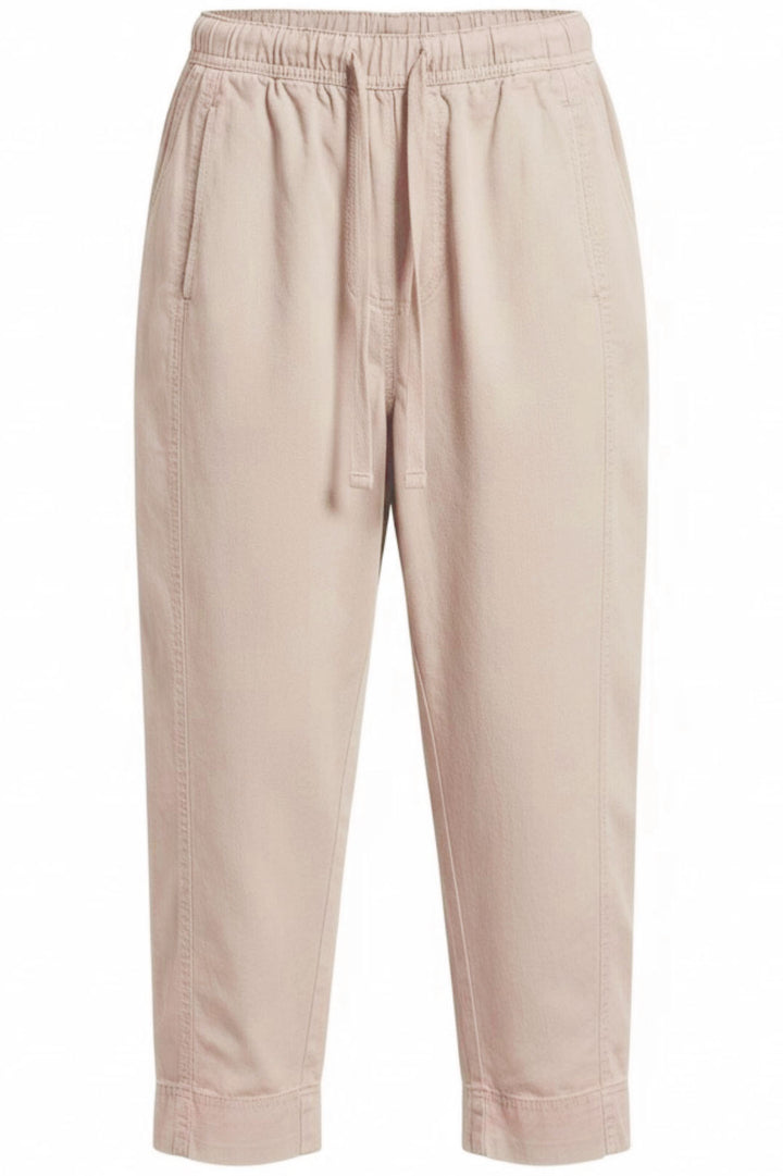 Tencel Crop Trousers Elasticated Waist