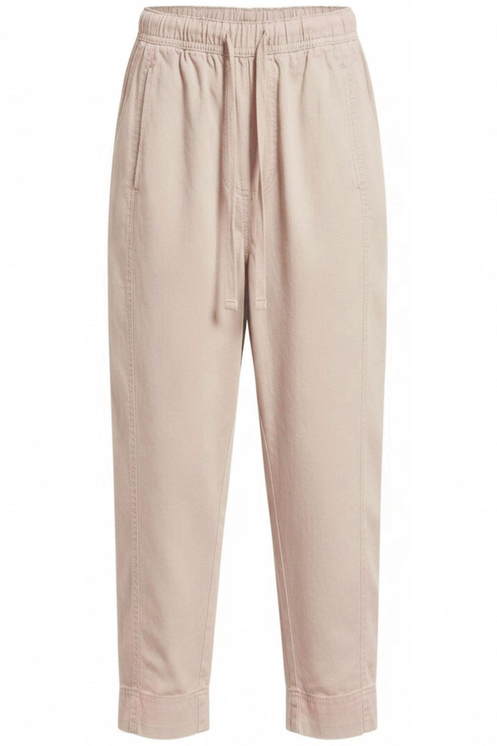 Tencel Crop Trousers Elasticated Waist