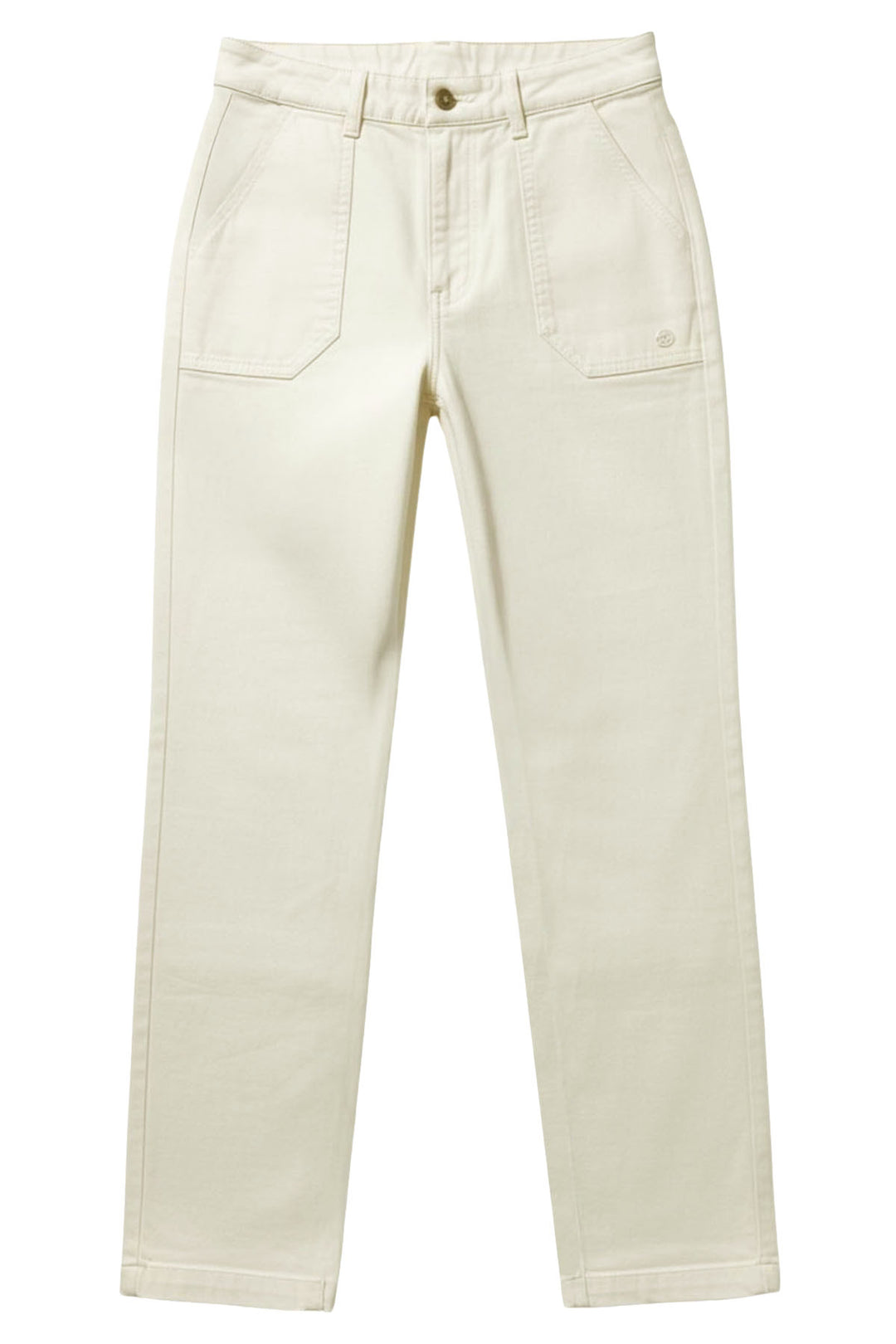 Patch Pocket Straight Leg Cotton Chinos
