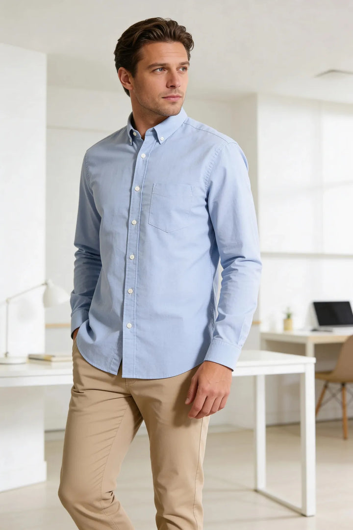 Oxford Cotton Long Sleeve Shirt