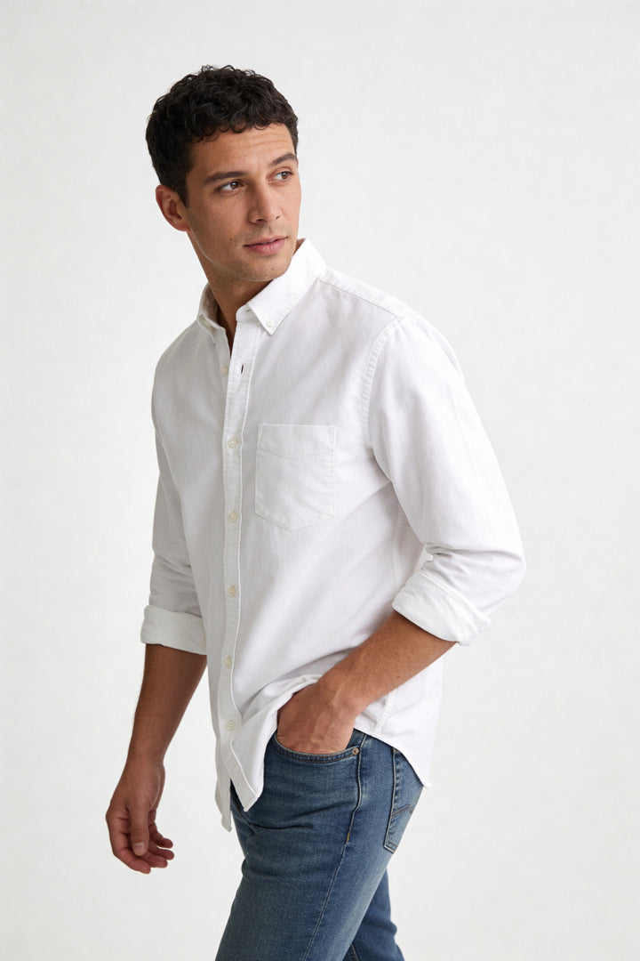 Oxford Cotton Long Sleeve Shirt