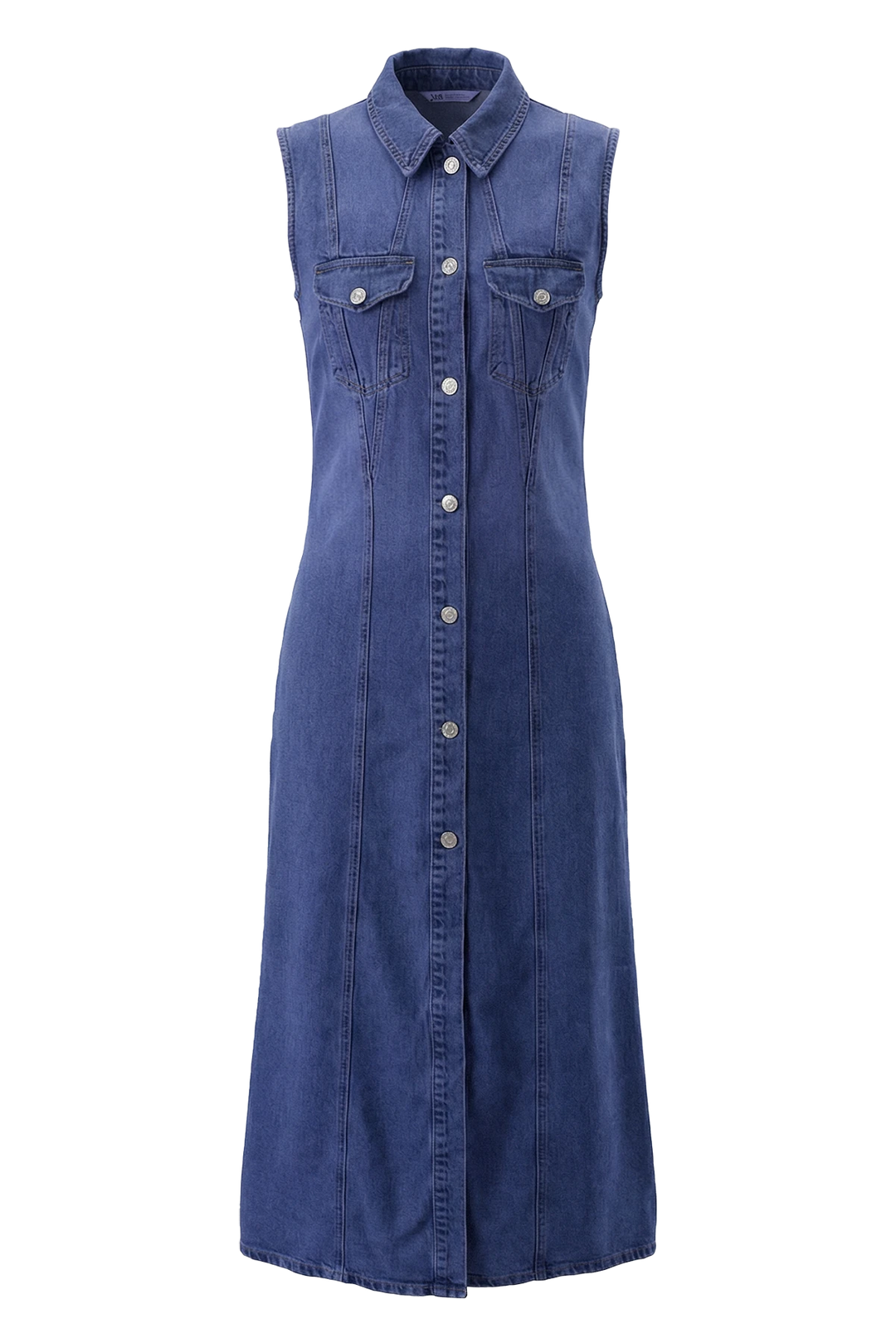 Sleeveless Denim Midaxi Dress