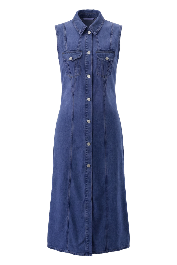 Sleeveless Denim Midaxi Dress