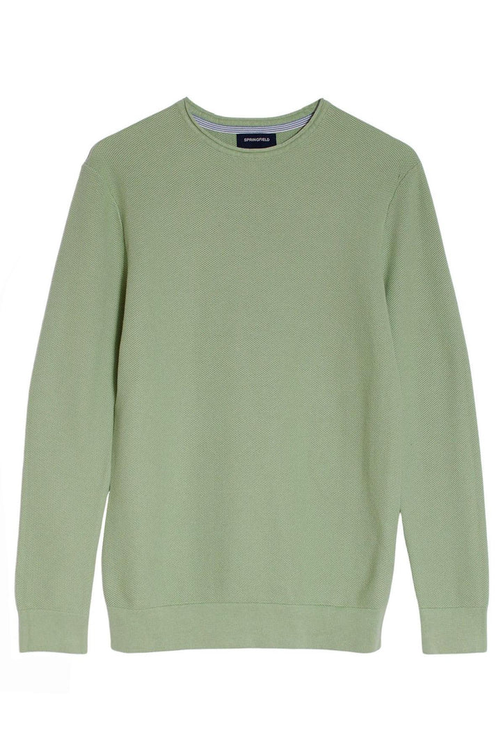 Roll Edge Crew Neck Spring Sweater