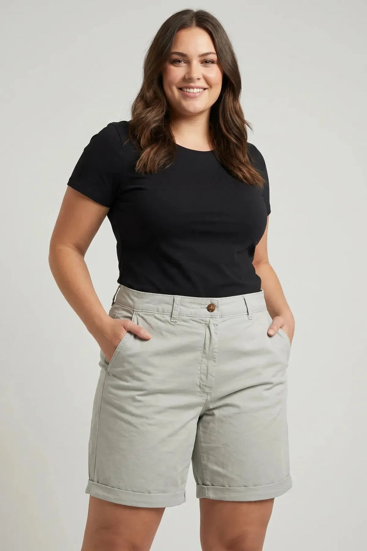 Plus Size Cotton Chino Shorts