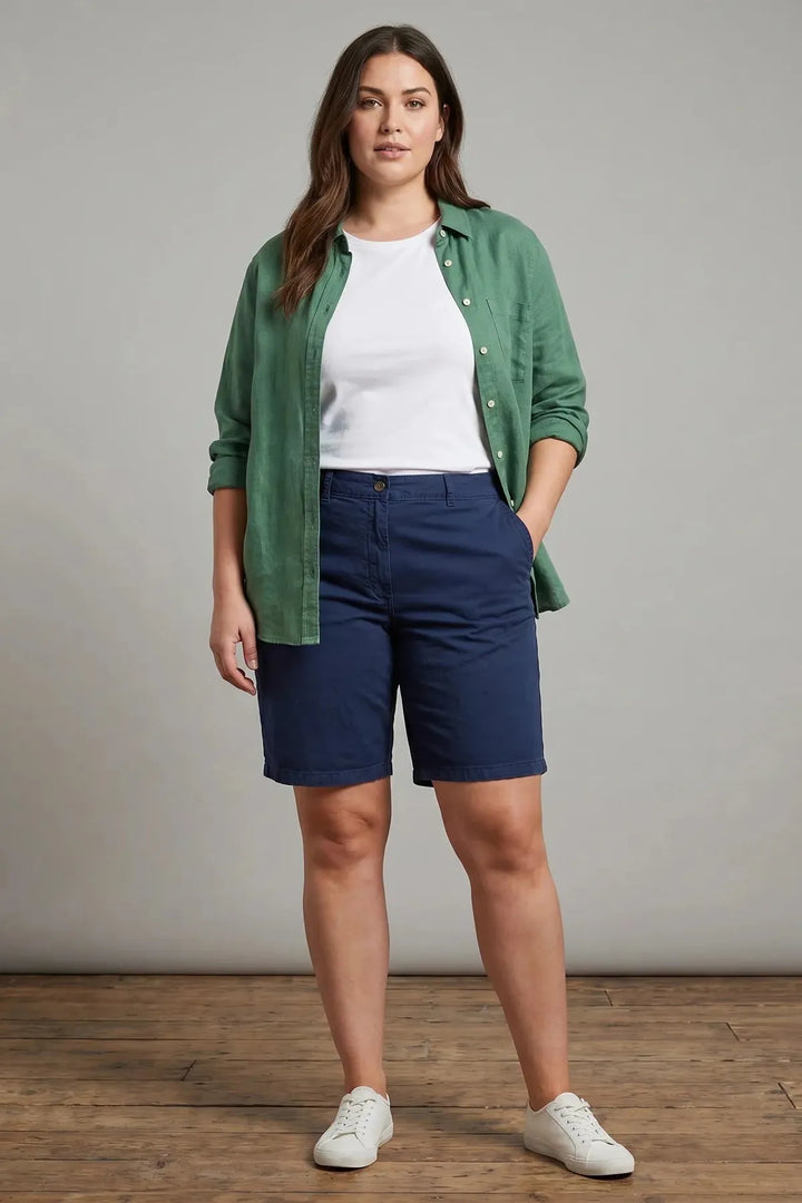 Plus Size Cotton Chino Shorts