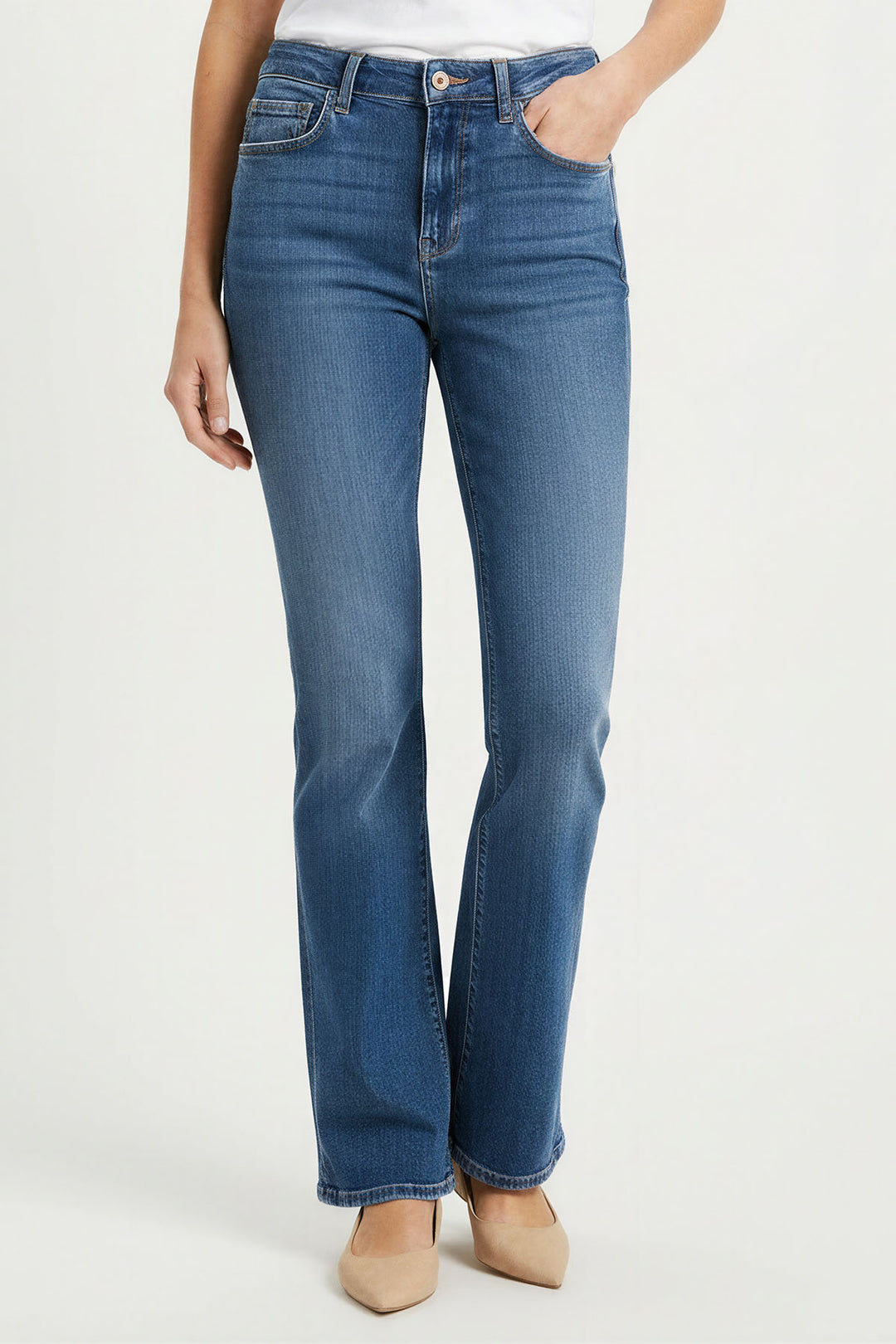 High Rise Bootcut Jeans