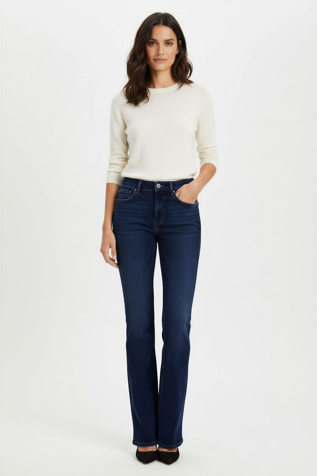 High Rise Bootcut Jeans