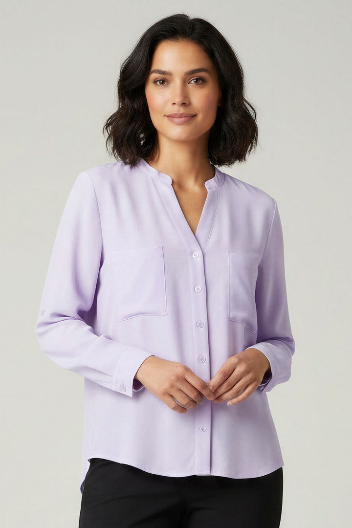 Lilac Button Down Blouse