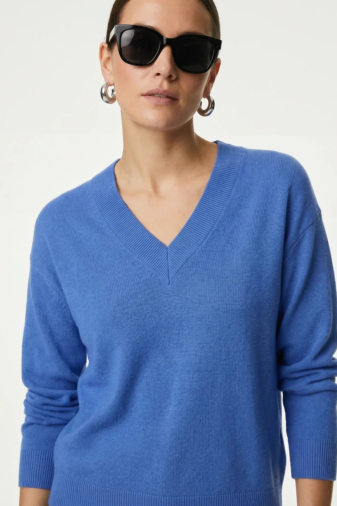 Wool Blend V-Neck Jumper