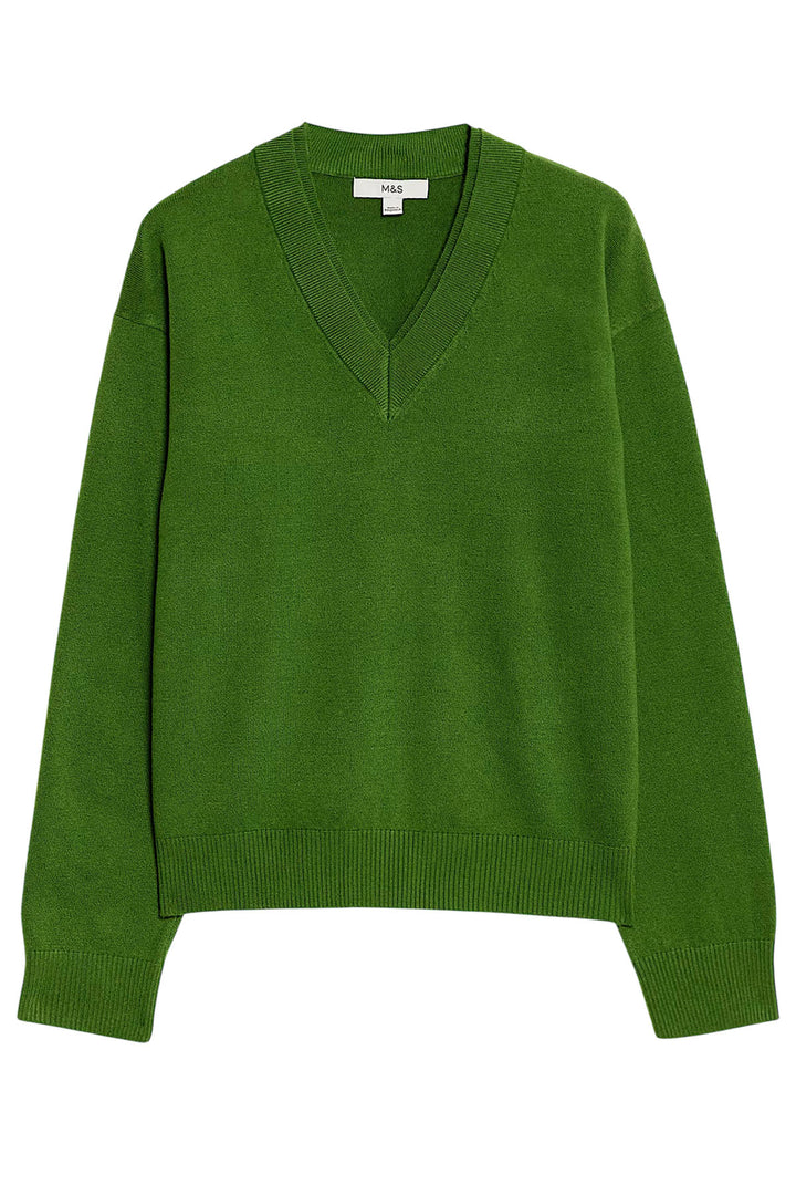Wool Blend V-Neck Jumper