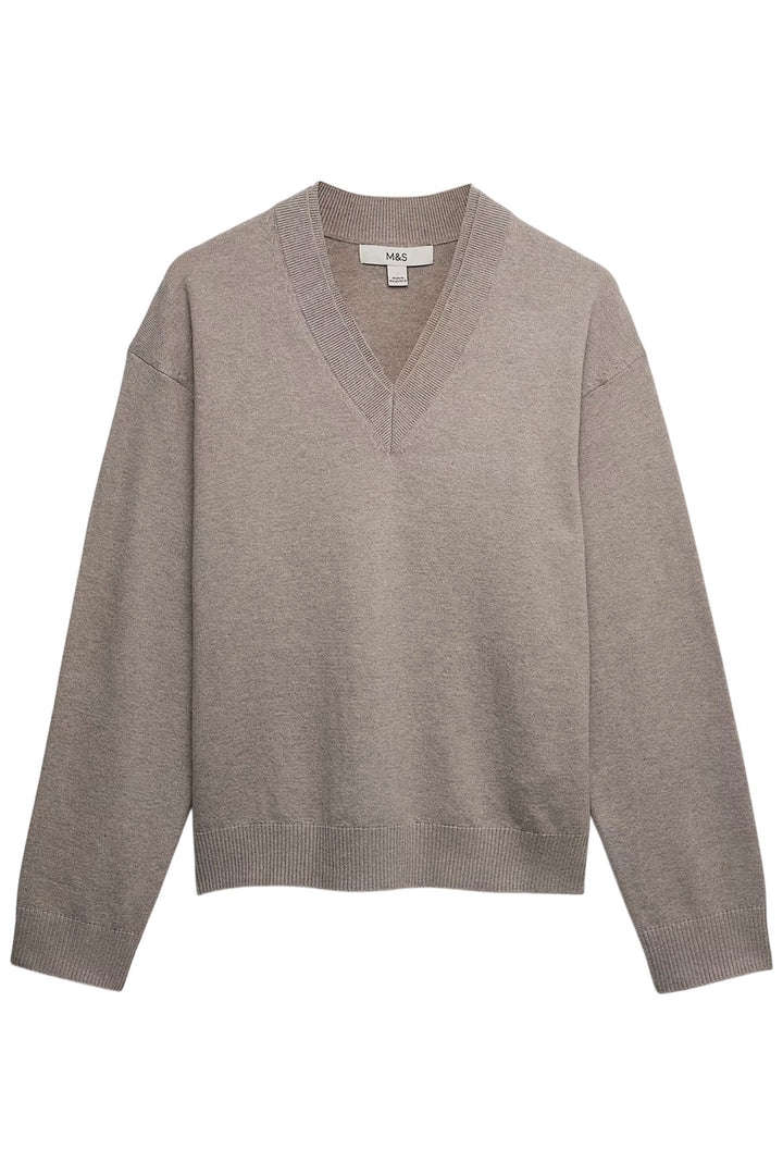 Wool Blend V-Neck Jumper