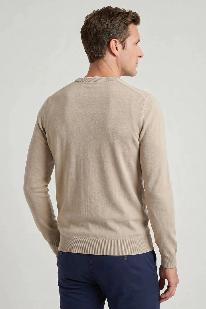 Fine Knit Pure Cotton Crew Neck Jumper