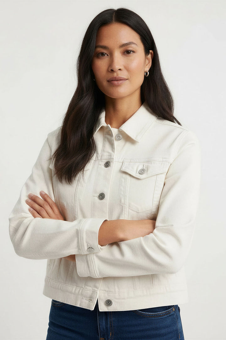 Coloured Boxy Denim Jacket